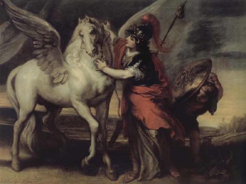 Theodor van Thulden Athene and Pegasus Spain oil painting art